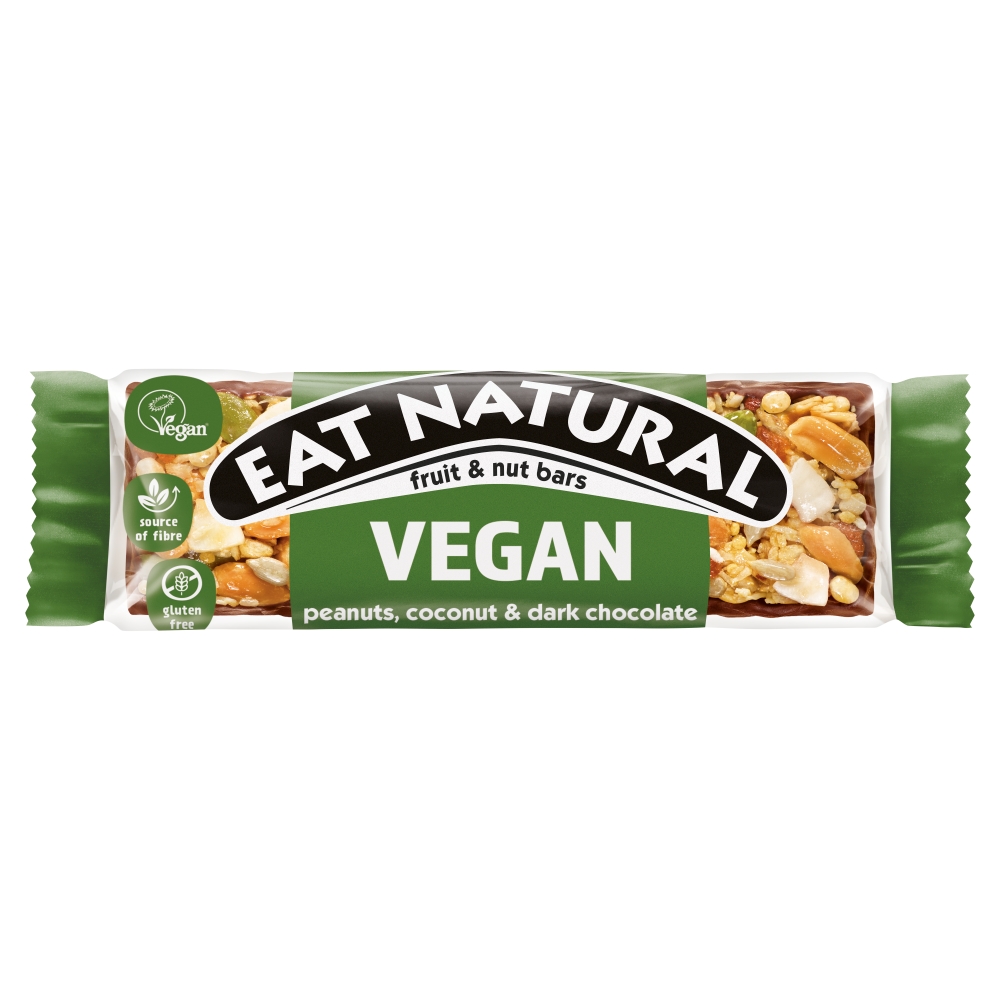 Eat Natural Vegan Peanuts, Coconut & Dark Chocolate Fruit & Nut Bars 40g