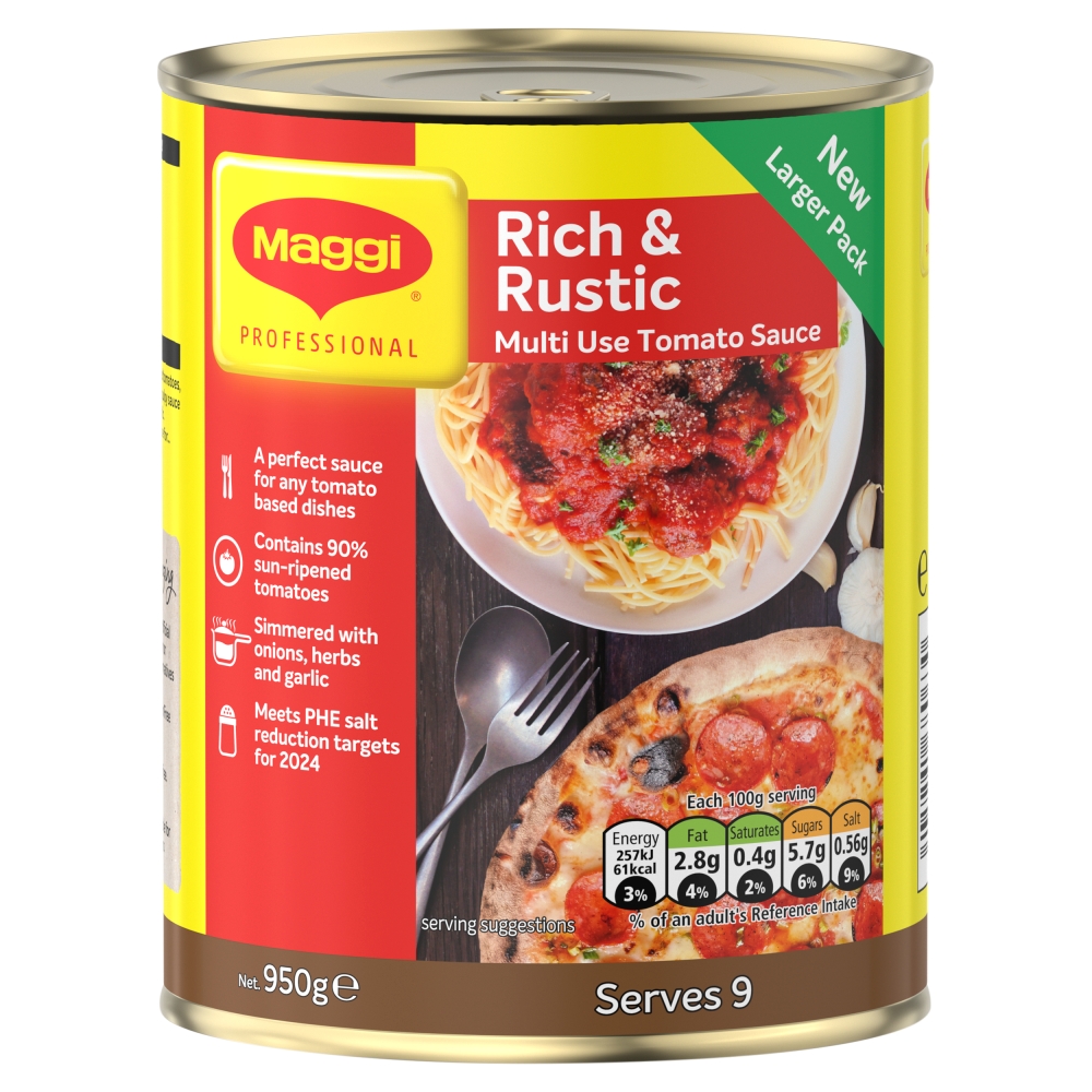 Maggi Rich & Rustic Tomato Sauce 950G (Yield 8 Pints)